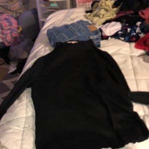 Black long sleeve turtle neck